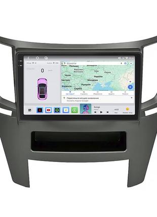 Штатная магнитола lesko для subaru legacy v 2009-2012 экран 9" 4/64 qled carplay 4g wi-fi gps 360 prime