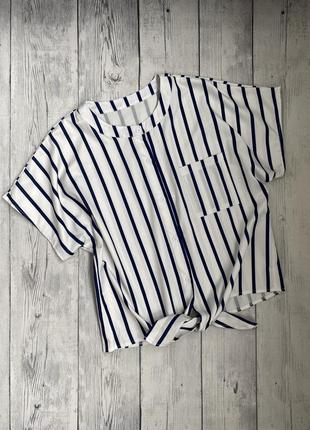 Новая блузка в полоску синюю shein l(12)40