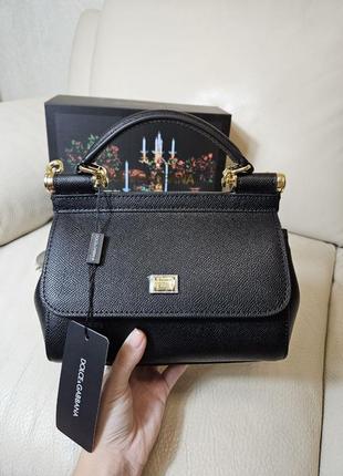Черная классическая сумка в стиле dolce gabbana дольче габана