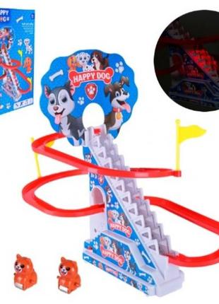 Игра-трек happy dog 3309 3 зверюшки на батаре. мир. звук в коробке р.17х6х23 7см