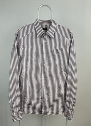 Винтажная рубашка в полоску versace jeans courure