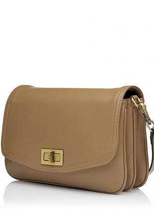 Сумка женская из натуральной кожи бежевая bags4life 9803