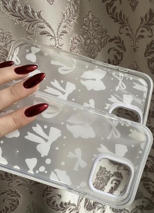 Чехол силиконовый для iphone 12 13 бантики 4