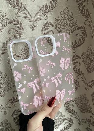 Чехол силиконовый для iphone 12 13 бантики 2