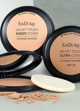 Isadora velvet touch sheer cover compact powder пудра для обличчя, 40