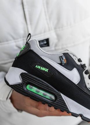 Чоловічі демісезонні кросівки в стилі nike air max 90 cordura grey black найк еір макс кордура сірі чорні 40-44 ( ntr304 )7 фото