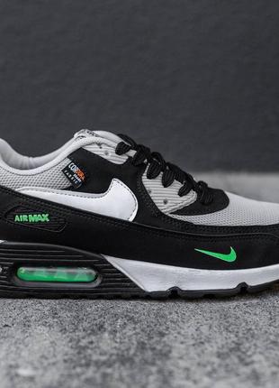 Чоловічі демісезонні кросівки в стилі nike air max 90 cordura grey black найк еір макс кордура сірі чорні 40-44 ( ntr304 )8 фото