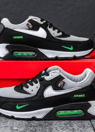 Чоловічі демісезонні кросівки в стилі nike air max 90 cordura grey black найк еір макс кордура сірі чорні 40-44 ( ntr304 )4 фото