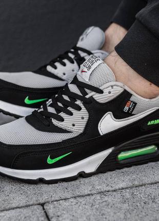 Чоловічі демісезонні кросівки в стилі nike air max 90 cordura grey black найк еір макс кордура сірі чорні 40-44 ( ntr304 )5 фото