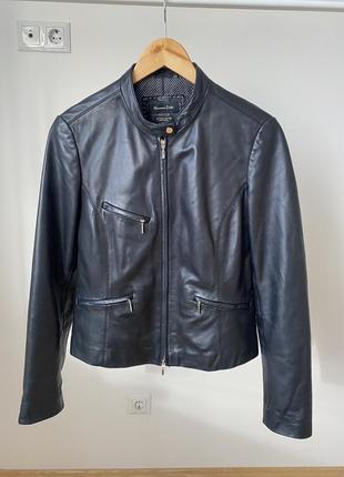 Кожа massimo dutti куртка