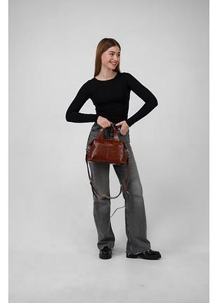 Сумка женская из натуральной кожи коричневая bags4life m3136