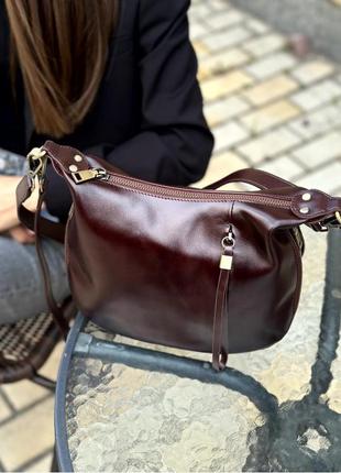 Сумка женская из натуральной кожи коричневая bags4life 6942