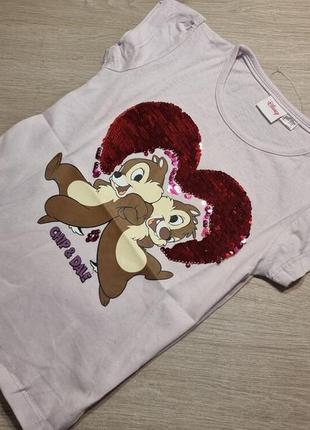 Трикотажная футболка для девочки chip &amp; dale