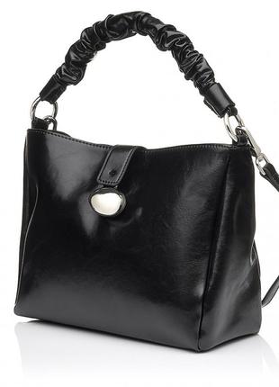 Сумка женская из натуральной кожи черная bags4life 89-8671