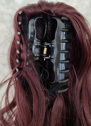 Шинон волнистый накладной хвост волос на крабе