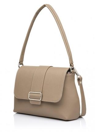 Сумка женская из натуральной кожи бежевая vito torelli 1047 2100