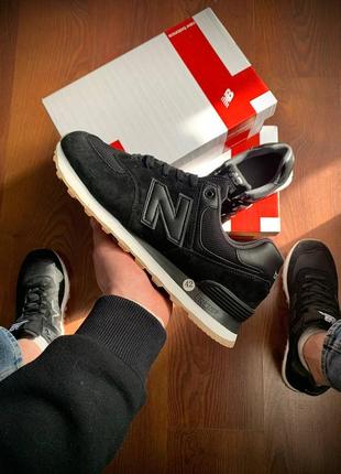 Кросівки чоловічі new balance 574 black & white