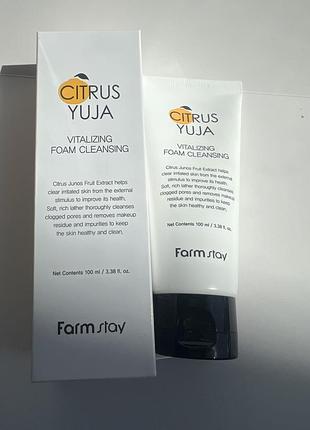 Гель для вмивання farmstay citrus yuja vitalizing peeling gel  для вмивання