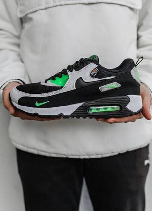 Чоловічі весняні кросівки air max 90 cordura grey black еір макс кордура сірі чорні
