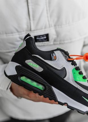 Чоловічі весняні кросівки air max 90 cordura grey black еір макс кордура сірі чорні