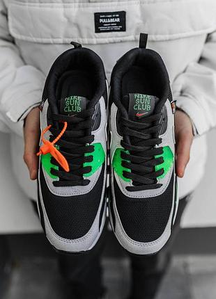 Чоловічі весняні кросівки air max 90 cordura grey black еір макс кордура сірі чорні