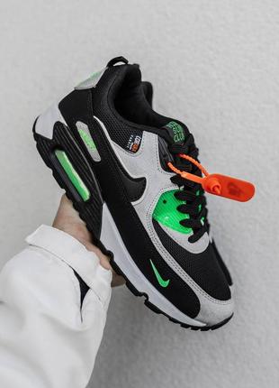 Чоловічі весняні кросівки air max 90 cordura grey black еір макс кордура сірі чорні