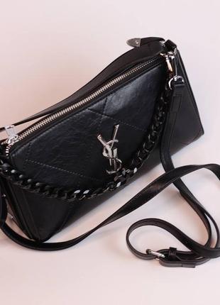 Yves saint laurent black/женская сумка/женская сумка/женская сумочка/ysl2 фото