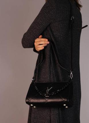 Yves saint laurent black/женская сумка/женская сумка/женская сумочка/ysl10 фото