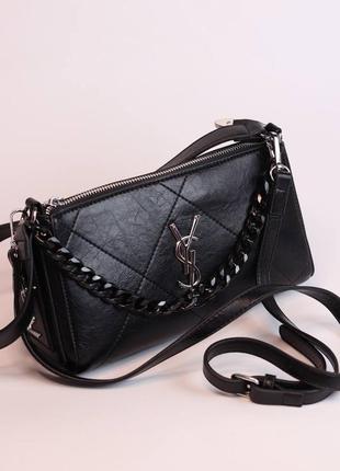 Yves saint laurent black/женская сумка/женская сумка/женская сумочка/ysl4 фото