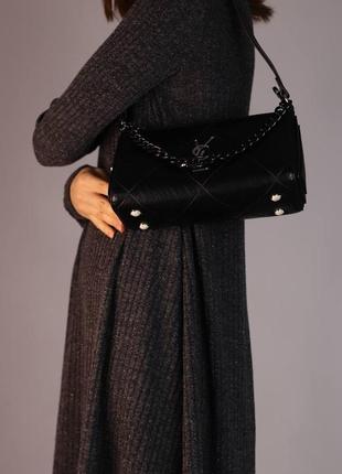 Yves saint laurent black/женская сумка/женская сумка/женская сумочка/ysl8 фото