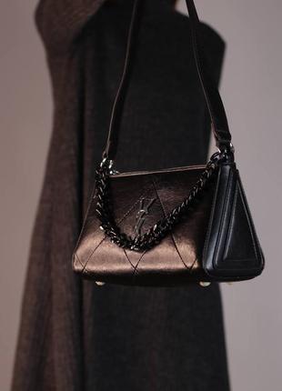 Yves saint laurent black/женская сумка/женская сумка/женская сумочка/ysl6 фото