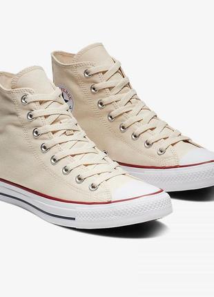 Женские бежевые кеды converse 38 chuck taylor all star hi natural ivory