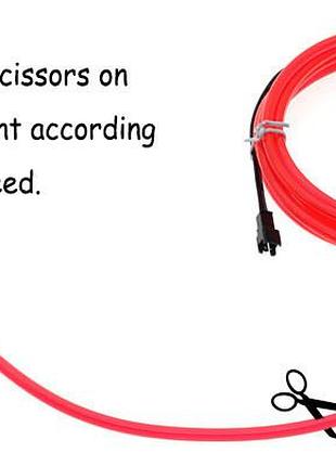 Светодиодная лента oasis голубая проволока 3м led неоновый свет с контроллером. ice...