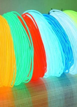 Светодиодная лента oasis голубая проволока 3м led неоновый свет с контроллером. ice...