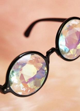 Очки калейдоскоп oasis, круглые солнцезащитные очки, черные |швидка доставка|