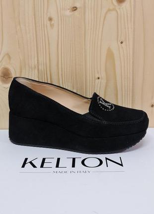 Туфли лоферы фирмы kelton итальялия замша