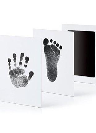 Набор для оттиска детской ручки и ножки 0-6 месяцев, цвет черный. комплект для детских оттисков |швидка