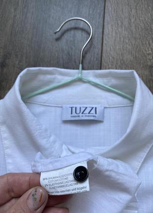 Эксклюзивная удлиненная рубашка с жабо и напылением от премиум бренда tuzzi5 фото