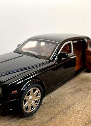 Модель автомобіля rolls royce phantom 1:24. звук + світло ефекти. металева інерційна машинка роллс ройс |швидка доставка|5 фото