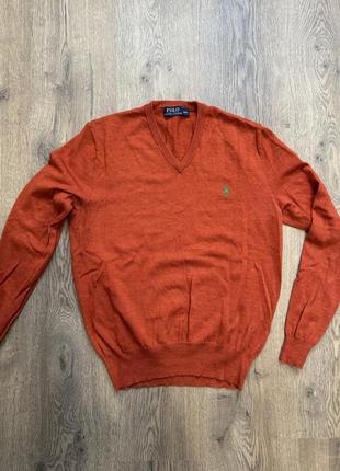 Брендовый шерстяной мирер ralph lauren polo джемпер