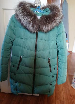 Теплый пуховик б/у