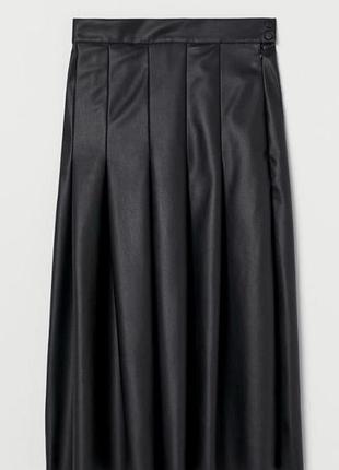 Юбка из эко кожи h&m