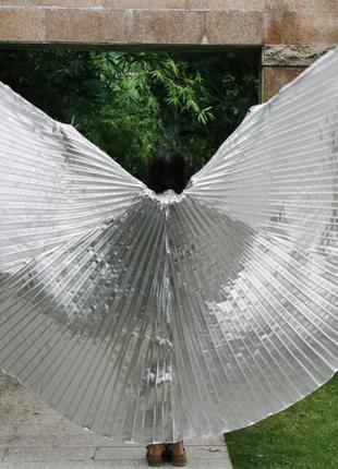 Красиві великі срібні крила oasis. крила для вечірки, шоу, танців |швидка доставка|