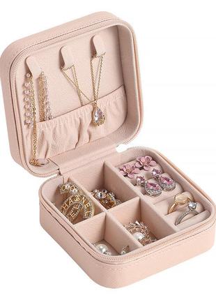 Шкатулка casegrace sp-01212 для украшений и ювелирных изделий портативная 10*10*5 см pink |швидка доставка|