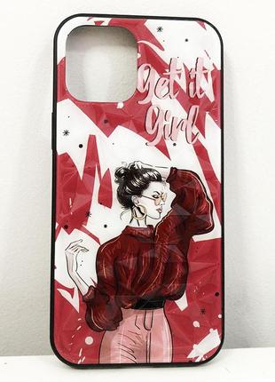 Чохол apple iphone 11 pro max. get it girl! червоний |швидка доставка|