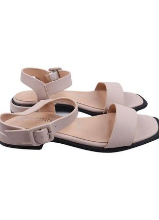 Босоніжки жіночі farinni бежеві натуральна шкіра, 39