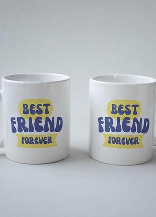 Кружка з принтом "best friend forever" 330 мл біла