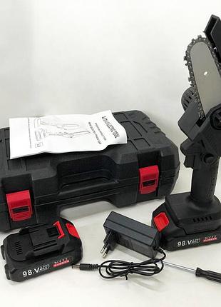 Електропила ланцюгова побутова 10 см, садова акумуляторна пилка, міні-пилка ланцюгова для ремонту |швидка доставка|