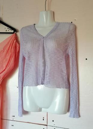 Тонкий літній прозорий кофточка кардиган на гудзиках павутинка