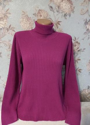 Светр гольф в рубчик